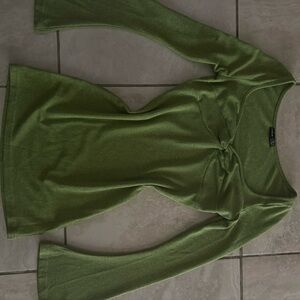 SHEIN Olive Knit Top